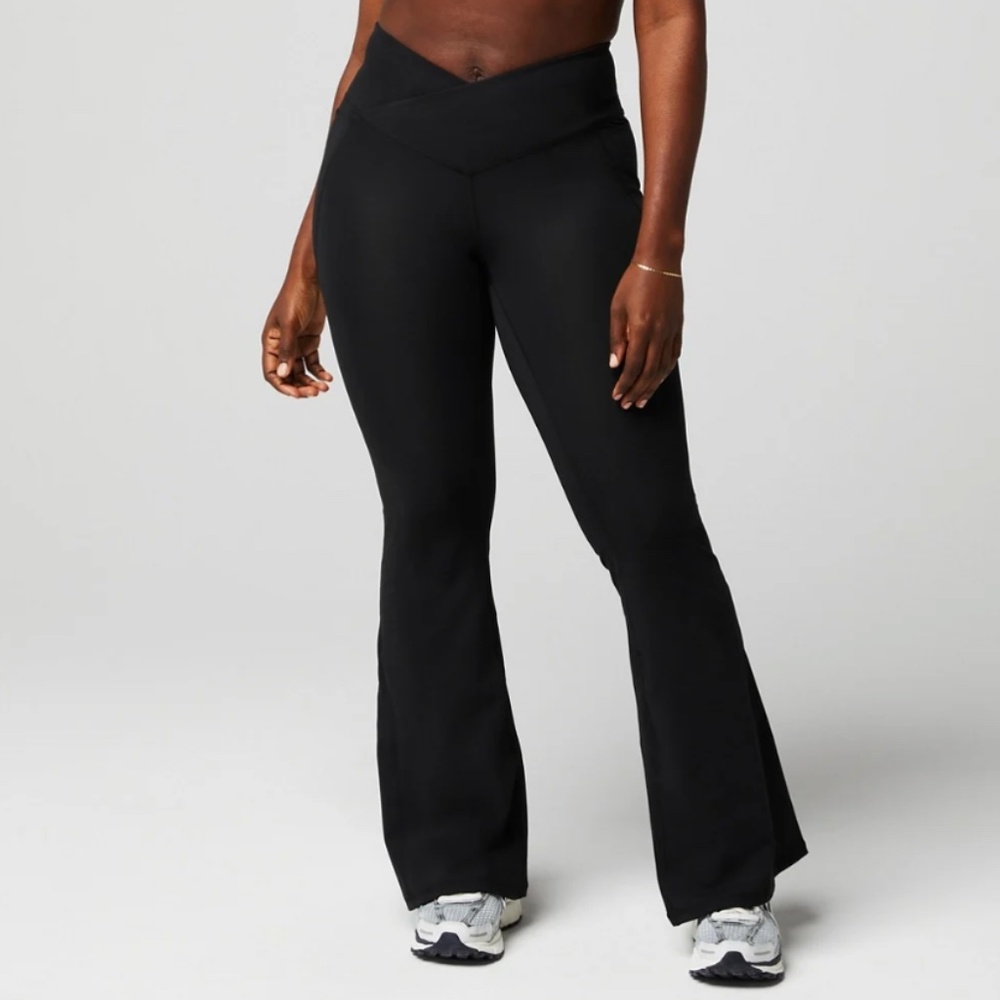 Fabletics Oasis PureLuxe High-Waisted Crossover Flare Leggings